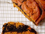 One bowl pumpkin chocolate marbled bread