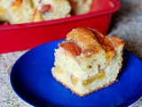 Peach Greek yogurt coffee cake