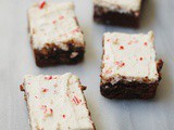 Peppermint bark brownies