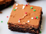 Peppermint brownies with chocolate buttercream