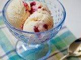 Raspberry swirl ice cream