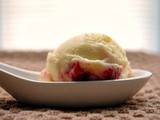 Raspberry white chocolate ice cream