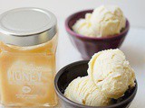 Raw honey ice cream