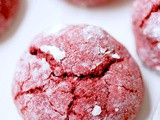 Red velvet crinkle cookies