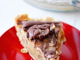 Salted caramel and chocolate peanut butter pie