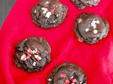 Soft and chewy chocolate peppermint cookies