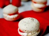 Strawberry shortcake macarons