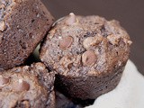 Vegan double chocolate banana muffins