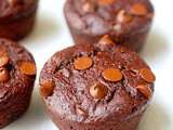 Vegan double chocolate chip muffins