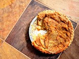 Warm apple buttermilk custard pie