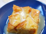 White chocolate bread pudding