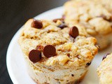 Whole wheat banana chocolate chip muffins