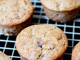 Whole wheat chocolate chip banana muffins