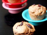 Whole wheat cinnamon raisin muffins