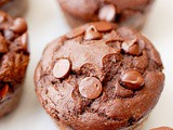 Whole wheat double chocolate muffins