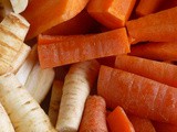 Braised Carrots and Parsnips Simply Cooked in Vegetable Stock, Butter and Salt