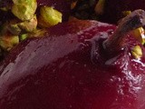 Poached Pears in Pomegranate Juice