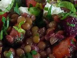 Roasted Beet & Carrot Lentil Salad with Tangy Orange Mustard Vinaigrette