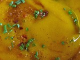 Roasted Blue Hubbard Squash Soup with Apples and Ginger