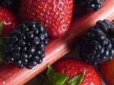 Strawberry Blackberry Rhubarb Salad with Almonds and Mint