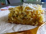 Pear Banana and Passion Fruit Slice with Coconut Icing