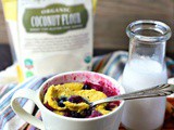 Blueberry Muffin Mug Cake (Gluten Free, Low Carb Option)