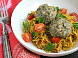 Chicken Meatballs with Pesto Butternut Squash Noodles