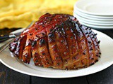 How To Cook a Smoked Ham {Maple Spiced Glaze}