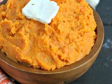 Instant Pot Vegan Mashed Sweet Potatoes with Garlic and Rosemary