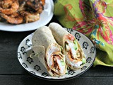 Mediterranean Grilled Shrimp Wraps