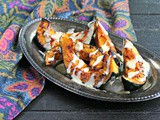 Paprika Roasted Acorn Squash with Garlic Tahini Drizzle