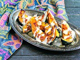 Roasted Acorn Squash with Garlic Tahini Drizzle