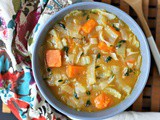 Roasted Vegetable Soup with Cabbage