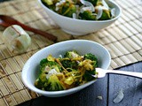 Spicy Curried Broccoli with Toasted Coconut