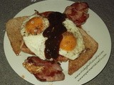 Bacon, Egg, Baked Beans on Toast