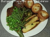 Burger, Parsnips and Yorkshire Puddings