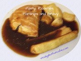 Pasty, Roasties and Parsnips with Gravy