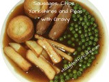 Sausages, Chips and Peas