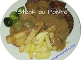 Steak au Poivre and Chips