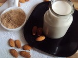 Homemade Almond Milk with Almond Meal & Wintry Almond Nog