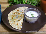 Spinach Bolani with Minty Chakkah |Stuffed Afghani Flatbread with Minty Yogurt