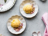 Mango Passionfruit Ice Cream {eggless}