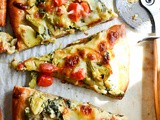 March src: Spinach Artichoke Whole Wheat Pizza