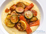 Polenta with sautéed vegetables and Review of “Healthy Fats, Low-Cholesterol Cookbook