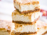 Pumpkin Maple Butter Swirled Cheesecake Bars