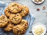 White chocolate Cranberry Pistachio cookies