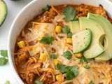 Slow Cooker Chicken Enchilada Casserole | Easy Authentic Mexican Crockpot Recipe for Family Dinners