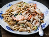 Fish is the Dish: Whole Wheat Penne with Prawns