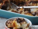 Nutella Bread Pudding with Leftover Christmas Panettone