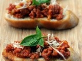 Sausage, Fennel Seed and Tomato Crostini